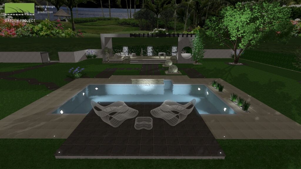 Progetto giardino con piscina